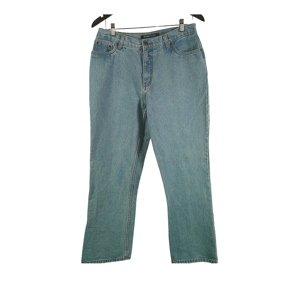 Bill Blass Perfect Fit Jeans 10 Short‎ Light Wash High Rise Y2K Straight Denim